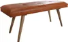 FineBuy gepolsterte Sitzbank 120cm Massivholz Echtleder Produktbild-Vorschau 6