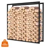 ISOISL Kaminholzregal 150 × 100 × 25, Metall Brennholzregal Produktbild-Vorschau 1
