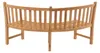 Bank Round Teak Natur 200 x 53 x 92 cm Produktbild-Vorschau 2
