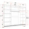 Schwebetürenschrank Kleiderschrank Schrank 250cm Produktbild-Vorschau 4