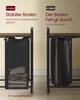 Comparison of two laundry baskets, one with a stable base and one with a sagging base. Produktbild-Vorschau
