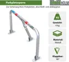 2x Parkplatzsperre abschließbar 43 x 80 cm Parkplatzbügel Produktbild-Vorschau 3