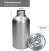 Pommes-Salzstreuer silber Ø8cm H19cm Aluminium Zucker Produktbild-Vorschau 6