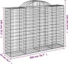 vidaXL Gabionen mit Hochbogen 4 Stk. 200x50x140/160cm Produktbild-Vorschau 6