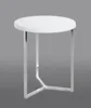 HAKU Beistelltisch chrom, weiß - MDF, Metall, B/H/T: Produktbild-Vorschau 3