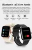 Two smartwatches are displayed, one with a beige strap and gold accents, and the other with a black strap. Text describes the features of the smartwatches. Náhled obrázku produktu