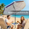 Outsunny Sonnenschirm Strand Ø198 cm UV30+ Strandschirm mit Produktbild-Vorschau 4