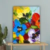 MuchoWow® - Leinwandbilder - Ölfarbe - Malerei - Blumen, Produktbild-Vorschau 4