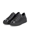 Rieker Damen Low Sneaker Schwarz Glattleder Größe: 42 Produktbild-Vorschau 15