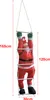 A Santa Claus figure climbing a ladder, with dimensions indicated by text overlays. Produktbild-Vorschau
