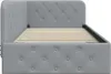 vidaXL Rohový rám postele Svetlošedá 100 x 200 cm Tkanina Náhľad obrázku produktu 6