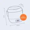 A diagram showing the dimensions and capacity of a mini rice cooker. Produktbild-Vorschau