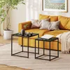 HOMCOM Table d'appoint (set de 2), table basse, table à Voir les images du produit 11