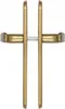 A close-up studio shot of a gold-colored door handle. Anteprima dell’immagine prodotto