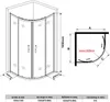 SONNI Viertelkreis Eckeinstieg 100x100 cm Runddusche Produktbild-Vorschau 7