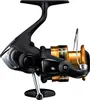 A studio shot of a fishing reel against a white background. Produktbild-Vorschau