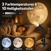 Mond Projektor Nachtlicht, 3 Farben & dimmbar, 360° Produktbild-Vorschau 2