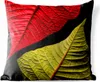 MuchoWow® Outdoor Kissen - Rote und grüne Blätter auf Produktbild-Vorschau 1