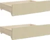 vidaXL Bettschubladen 2 Stk. Creme Holzwerkstoff und Stoff Produktbild-Vorschau 1