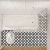 AICA 90cmx140cm Weiß Badewannenaufsatz 6mm NANO ESG-glas Produktbild-Vorschau 3