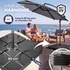 CASARIA® Set complet Parasol de jardin extérieur 350cm Voir les images du produit 2