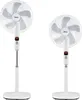 Two white Midea stand fans are shown side-by-side against a white background. Produktbild-Vorschau