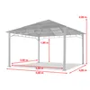 A diagram of a gazebo with dimensions indicated. Náhled obrázku produktu