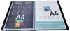 An open binder showing two pages with infographics and data visualizations. Anteprima dell’immagine prodotto