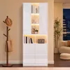 Flieks Hochschrank mit Acryl Sichtfenster, LED Beleuchtung, Produktbild-Vorschau 2