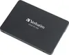 A black Verbatim Vi550 S3 SSD is shown from a diagonal top-down perspective on a white background. Náhled obrázku produktu