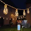 SALCAR 5M Solar Lichterkette Außen Vintage Hanfseil 10 Produktbild-Vorschau 1