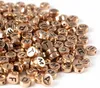 Perline con lettere, 250 pezzi, 4x7 mm, oro rosa e nero, Anteprima dell’immagine prodotto 3