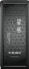 A front view of a black computer tower case. Produktbild-Vorschau