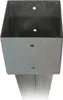 A close-up, top-down view of a metal post anchor with holes for mounting. Produktbild-Vorschau