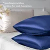 Vielit Satin Kissenbezug 40x80 Dunkelblau mit 2 Haargummis Produktbild-Vorschau 3