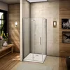 120cm Tür x 100cm Seitenwand H.195cm Pendeltür Duschkabine Produktbild-Vorschau 2