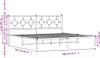 Postel s čelem kovová černá 200x200 cm Náhled obrázku produktu 8