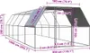 A diagram of a vidaXL Outdoor-Hühnerkäfig with dimensions indicated. Náhľad obrázku produktu