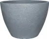 A gray, textured planter pot. Produktbild-Vorschau