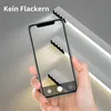 A hand holding a smartphone is taking a picture of a modern LED ceiling light fixture. The text 'Kein Flackern' (No Flickering) is visible in the top left corner. Anteprima dell’immagine prodotto