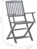Klappbare Gartenstühle 8 Stk. mit Kissen Massivholz Akazie Produktbild-Vorschau 7