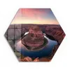 DEQORI Glasbild Echtglas 55x48 cm 'Horseshoe Bend am Abend' Produktbild-Vorschau 1