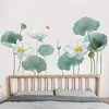 Wandtattoo Wandaufkleber Lotus Weiß Weiss Blumen Produktbild-Vorschau 3