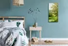 Dekor Leinwand Uhr Wandbilder 30x60 Malerei Wald Bäume Produktbild-Vorschau 4