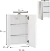 Szafka łazienkowa z lustrem Vicco Lavio Biały 40 x 60 cm z Podgląd zdjęcia produktu 2