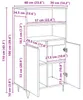 vidaXL Highboard brązowy 60 x 36 x 110 cm Materiał Podgląd zdjęcia produktu 8