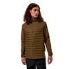 Isolierte Vaskye Hybrid-Kapuzenjacke von Berghaus in Braun; getragen von einem Mann mit lockigem Haar. Podgląd zdjęcia produktu