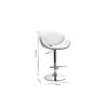 Miliboo - Design-Barhocker Weiß und helles Holz WALNUT Produktbild-Vorschau 6