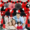 ZERODECO Tissue Pom Poms Set - Party Deko in Rot Schwarz Produktbild-Vorschau 7