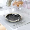 Intirilife 4x Porcelanowy talerz Pattern Connected - Czarny Podgląd zdjęcia produktu 5